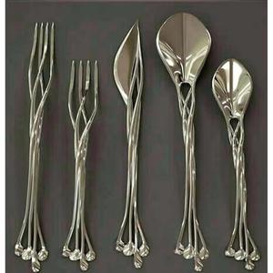 Taza de postre de uva dorada Vintage, cuchara, espátula de Metal para presentación Premium, cubiertos de Metal, incluidos tenedores, cucharas, cuchillos - Product Image 3