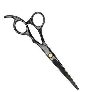 Ciseaux de coiffure droits en acier inoxydable VG10 de barbier professionnel avec outil de beauté de pansement noir à pointe pointue - Product Image 3