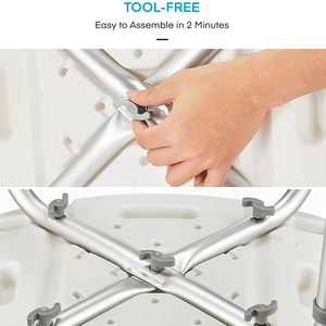 <span class=keywords><strong>Tabouret</strong></span> <span class=keywords><strong>de</strong></span> <span class=keywords><strong>douche</strong></span> médical en aluminium <span class=keywords><strong>pour</strong></span> personnes âgées et handicapées, hauteur réglable, capacité <span class=keywords><strong>de</strong></span> 150 kg, pieds antidérapants, OEM ODM, approvisionnement en gros en usine - Product Image 6
