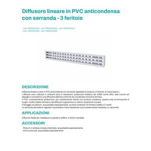 ตัวกระจายลมแบบเส้นตรง Tecnosystemi สำหรับป้องกันการเกิดหยดน้ำ ทำจาก PVC พร้อมตัวควบคุม 3 ช่อง ขนาด 900 CFM ดีไซน์เรียบง่ายสำหรับระบบ HVAC - Product Image 6