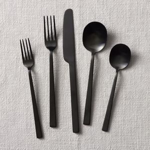 Couverts Couverts en acier inoxydable Dîner Utilisation à la main Couverts plaqués or mat poli Artisanat Acier miroir - Product Image 2