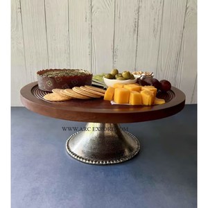 Diseño estándar Material de mármol Forma de flor Utensilios de cocina Soporte para pasteles Nueva colección Tamaño personalizado Soporte para pasteles de metal y mármol - Product Image 2