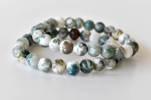 Premium Natural Healing Tree Agate 8mm Round Crystal <b>Bracelet</b> At Wholesale Price For Meditation Jewelry - Product Image 4