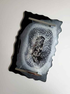 Bandeja de Servicio Clásica de Resina Única y Ecológica con Asas de Metal, Forma Personalizada, Utensilios de Cocina, Hotel, Té, Café, Artesanía en Forma de Media Luna - Product Image 4