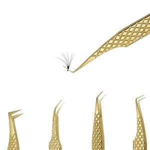 แหนบต่อขนตาเคลือบทองรูปทรงพิเศษ ปลายแหนบออกแบบอย่างประณีต จัดเรียงขนตาได้อย่างสมบูรณ์แบบ อุปกรณ์เสริมความงาม - Product Image 1