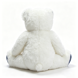 Mochila de Felpa Blanca Personalizada con Orejas y Patas Azules Oscuros, Diseño Esponjoso con Detalles Azul Marino, Relleno de Algodón PP, Tamaño de 51 cm a 99 cm - Product Image 5