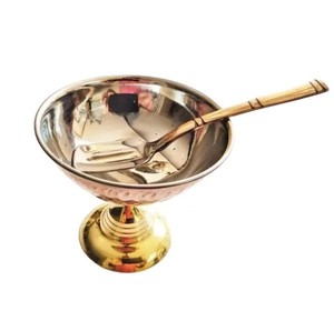 Nouveau design Bol rond de luxe en métal pour l'extérieur Prix de gros Saladier et bol de service - Product Image 2