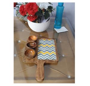 Factory Price Acacia Wood Serving Tray <b>Platter</b> With Unique Rectangle Design Export Quality In India - Product Image 4
