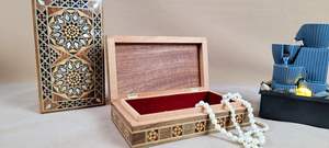 Boîte à bijoux élégante et moderne en bois avec incrustations de nacre, motif floral décoratif, fabriquée à la main, pour la décoration de la maison, cadeaux - Product Image 6