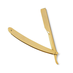 High Quality Gold Color Barber Shaving <b>Razor</b> Foldable Handle Stainless Steel Professional Safety Straight Edge for Body Hair - Product Image 2