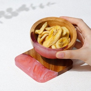 Nature-Inspired Epoxy Bowls <b>Clear</b> Resin Crafts with Elegant Crystal and Warmth of Natural Wood - Product Image 4