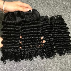 100% extensions de cheveux humains cambodgiens Remy Raw Deep Curly Trame - Product Image 4