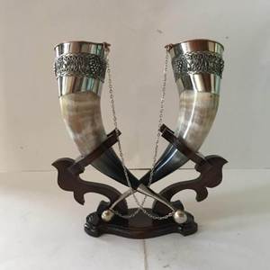 Taza para beber Artesanías Hogar Taza de búfalo Cuerno Afeitado Tazón Espuma para afeitar Jabón Taza Tazones Taza para beber Hecho EN LA India - Product Image 4