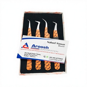 Pinzas de Acero Inoxidable Profesionales de Alta Calidad para Pestañas, con Logotipo Personalizado, Duraderas, de 10 mm, con Recubrimiento de Papel para Impresión de Pestañas - Product Image 3