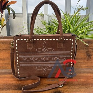 Offre Spéciale Western marron daim cuir dissimulé transporter luxe sac fourre-tout point de botte sac à main pour femmes Buck point sac à main - Product Image 1