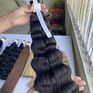 Extensiones de Cabello 100% Natural sin procesar, cabello humano virgen de visón liso a granel, color negro, Rubio, Balayage, 11A - Product Image 6
