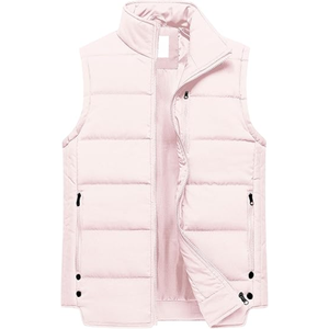 Men's Casual Sleeveless Puffer Vest Stand Collar Puffy Winter Body <b>Warmer</b> Custom Logo New Design Canvas Windproof High Street - Product Image 1