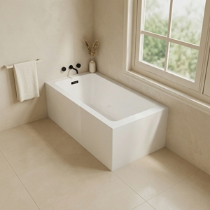 Bañera Esquinera FW-C-6032R22 de Acrílico, Color Blanco, Garantía de 2 Años, para Baños Residenciales con Diseño Moderno, Alta Calidad - Product Image 3