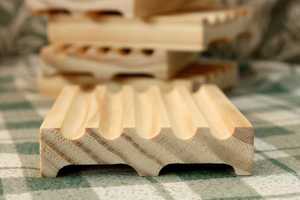 Boîte à savon en bambou écologique faite à la main bois naturel deux pièces Art décor ensemble de salle de bain porte-savon en bois porte-savon en bambou - Product Image 5