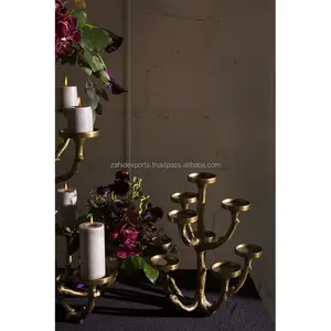 Portavelas Minimalista de Metal para un Diseño Moderno y Limpio, Forma Redonda Hecha a Mano para Decoración del Hogar por Zahid Exports - Product Image 2