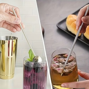 Agitadores de Cócteles de Acero Inoxidable Multicolor de Primera Calidad, Duraderos, Resistentes a la Oxidación, Elegantes Utensilios de Bar para Mezclar Bebidas, Regalos - Product Image 2