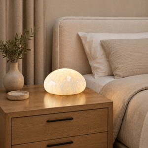 Lampe de table rechargeable en marbre naturel, lampe de chevet portable sans fil pour chambre à coucher, salon, bureau, lecture et décoration intérieure - Product Image 1