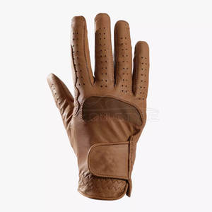 Gants d'équitation marron légers et perforés pour l'été, gants d'équitation confortables et ajustés, gants d'équitation personnalisés pour hommes - Product Image 4