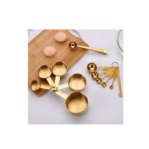 Juego de cucharas medidoras de latón, herramienta de medición de cocina, accesorios para hornear, juego de cucharas medidoras de lujo, superventas - Product Image 1