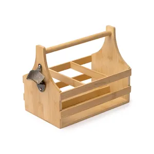 Porte-bouteilles en bambou personnalisé Koril, gadget unique - Product Image 1