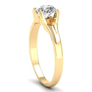 REYES Prix de gros Bague en diamant de laboratoire de taille ronde de 0.84 carats Design élégant Bijoux de cadeau de mariage en or jaune 14K 18K 22K - Product Image 3