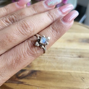 Handmade Moonstone Gemstone <b>Spinner</b> <b>Ring</b> Classic 925 Sterling <b>Silver</b> <b>Ring</b> Wedding Gift <b>Ring</b> Sterling <b>Silver</b> Christmas Blue Fire - Product Image 4