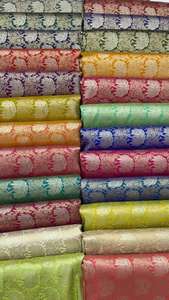 Tissu en soie brocart de luxe sur mesure, léger, couleur unie, anti-boulochage, pour vêtements féminins, élégance éclatante - Product Image 5