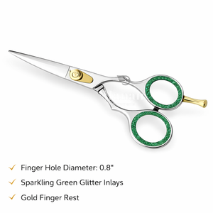 Tijeras de Peluquería Profesionales de 6.5 Pulgadas, Tijeras de Acero Inoxidable para Barbería, Borde Convexo, Herramienta de Corte para Salón, Diseño con Tornillo Dorado - Product Image 2