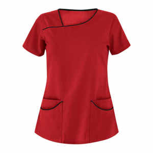 เสื้อสครับขัดผิวแขนสั้นสำหรับผู้หญิงเสื้อเครื่องแบบพยาบาล - Product Image 2