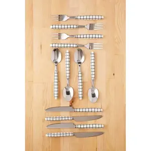 Ensemble de couverts en acier inoxydable au design martelé pour usage domestique et commercial Poignée Hôtels Restaurants Mariages-Comprend Cuillères Fourchettes - Product Image 3