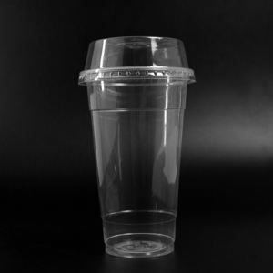Quang Quan, vasos de plástico desechables de 95mm con tapa, Material PET/PP, pared simple transparente, tamaños de 16/20/24oz para bebidas frías, té con leche - Product Image 1
