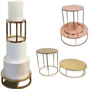 Soporte de pastel de la más alta calidad para soporte decorativo de boda con asa al por mayor y precio de fábrica Aluminio - Product Image 4
