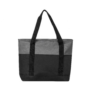 100 pièces par lot personnalisé Logo impression toile vierge coton plage fourre-tout sacs pliés avec Certification GOTS pour les courses épicerie - Product Image 6