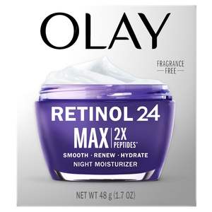 Crema Hidratante Facial con Retinol Olay, Crema de Noche Antienvejecimiento 24 MAX para Mujeres, Sin Perfume, Cuidado de la Piel Antiarrugas (1.7 oz) - Product Image 4