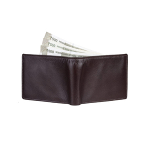 Direct Wholesale Sale Men's Cowhide Leather Bifold <b>Wallet</b> with Long Length Open Closure Type Money Clip <b>Card</b> <b>Holder</b> - Product Image 4