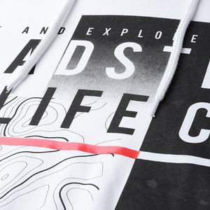 เสื้อฮู้ดดี้พิมพ์ลาย DTF สีขาว รุ่น Fit2Fight OEM แฟชั่น สำหรับผู้ชาย เสื้อสเวตเชิ้ตแขนยาวสีขาว พิมพ์ลายกราฟิกคุณภาพสูง ผ้าฝ้าย - Product Image 5