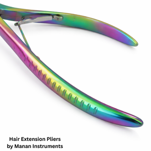 Pince à extensions capillaires en acier inoxydable de haute qualité, arc-en-ciel, avec 2 trous, outil multifonctionnel pour le retrait des micro-anneaux - Product Image 5