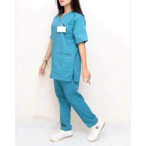 Medical Woven Scrub <b>Sets</b> Unisex for <b>Doctors</b> and Nurses Hospital Uniforms OEM ODM Options MOQ Support Pakistan - Product Image 4