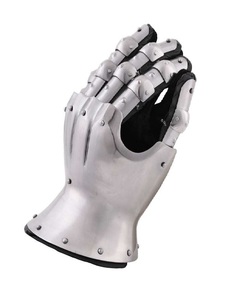 Decorative Medieval Plate <b>Gloves</b> with Traditional Metal Finish for Costume Accessories Display Collections and Interior Decor - Product Image 1
