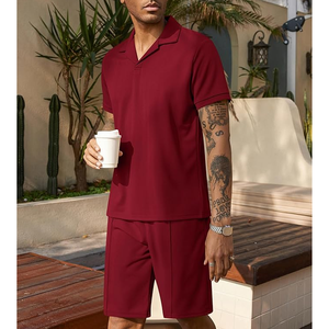 Traje de Jogger ajustado personalizado, conjuntos de ropa de calle de talla grande con manga corta de material duradero y estampado de moda para el verano - Product Image 2