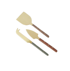 Cuchillos de queso de acero inoxidable personalizados con mango de metal dorado Juego de cuchillos de cubiertos multiusos para uso en la cocina - Product Image 4