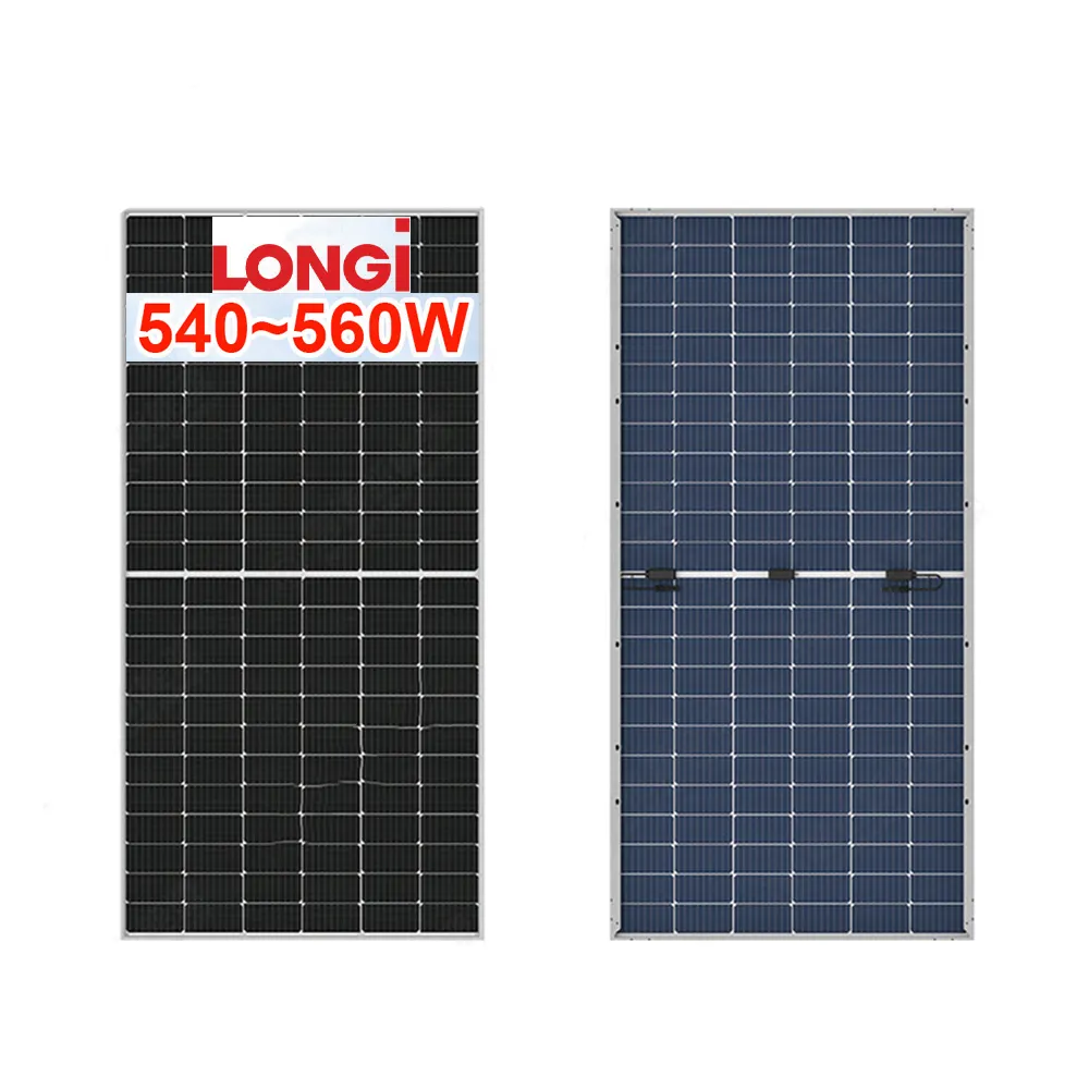 LONGI Solar Panel Wholesale 550W Monocrystalline Silicon Solar Power Panel Photovoltaic Panel Components