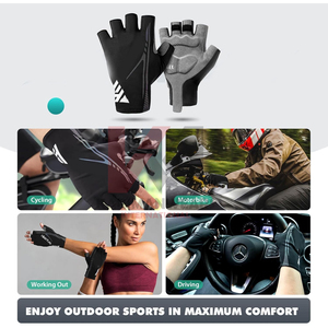 Guantes de Ciclismo para Hombre y Mujer, Antideslizantes, con Agarre, Amortiguación, Duraderos, Transpirables, Ideales para Ciclismo de Carretera y Entrenamiento - Product Image 4