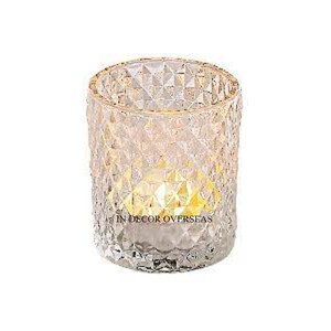 Ensemble de 3 pots de bougie de luxe en métal de haute qualité à texture martelée avec couleur personnalisée disponible - Product Image 4