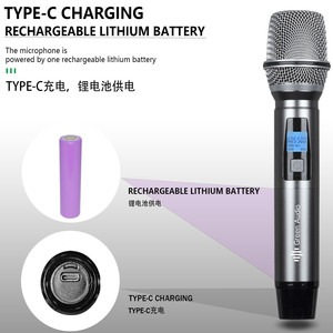 GAW-MA700 4 kênh hội nghị không dây Micro u-phân khúc cầm tay Cổ áo Clip mặc sân khấu hiệu suất karaoke nhà ngoài trời - Product Image 6